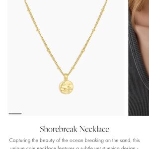 Shorebreak Coin Pendant Necklace - Gold